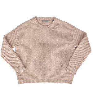 Vince Peach Ribbed Crewneck Sweater